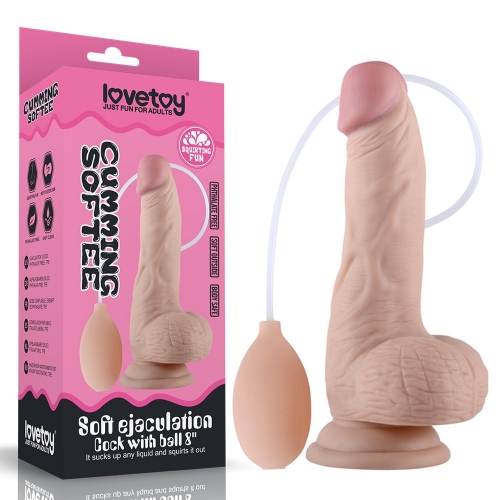 8" Soft Ejaculation Cock With Ball
